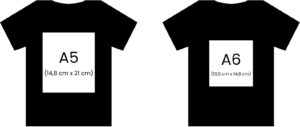 Ukuran Sablon Kaos A5 dan A6